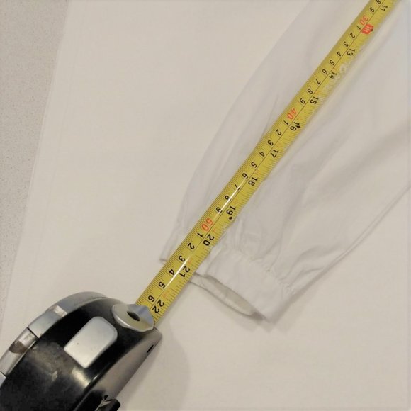 J CREW while embellished snowflake tuxedo blouse.  Women's XXS. - Picture 7 of 7